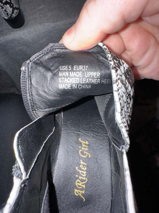 Lucky Brand Women's Basel Black / White Snake Low Cut Ankle Booties - .com, - Picture 5 of 6